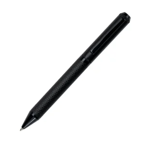 Black Metal Pens with Diamond Textured Design Barrel