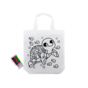 Mini Non-woven Bags 100GSM with 4Color Markers & Imprinted Turtle Outline